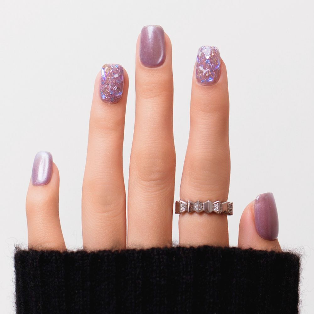 Deep Dark Purple Velvety Matte — Winter Purple Nails