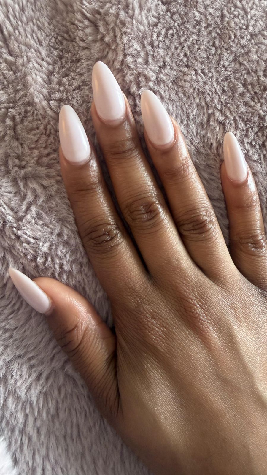 Pale Sheer Pink Glossy Almond Nails — New Years Almond Nails 2027