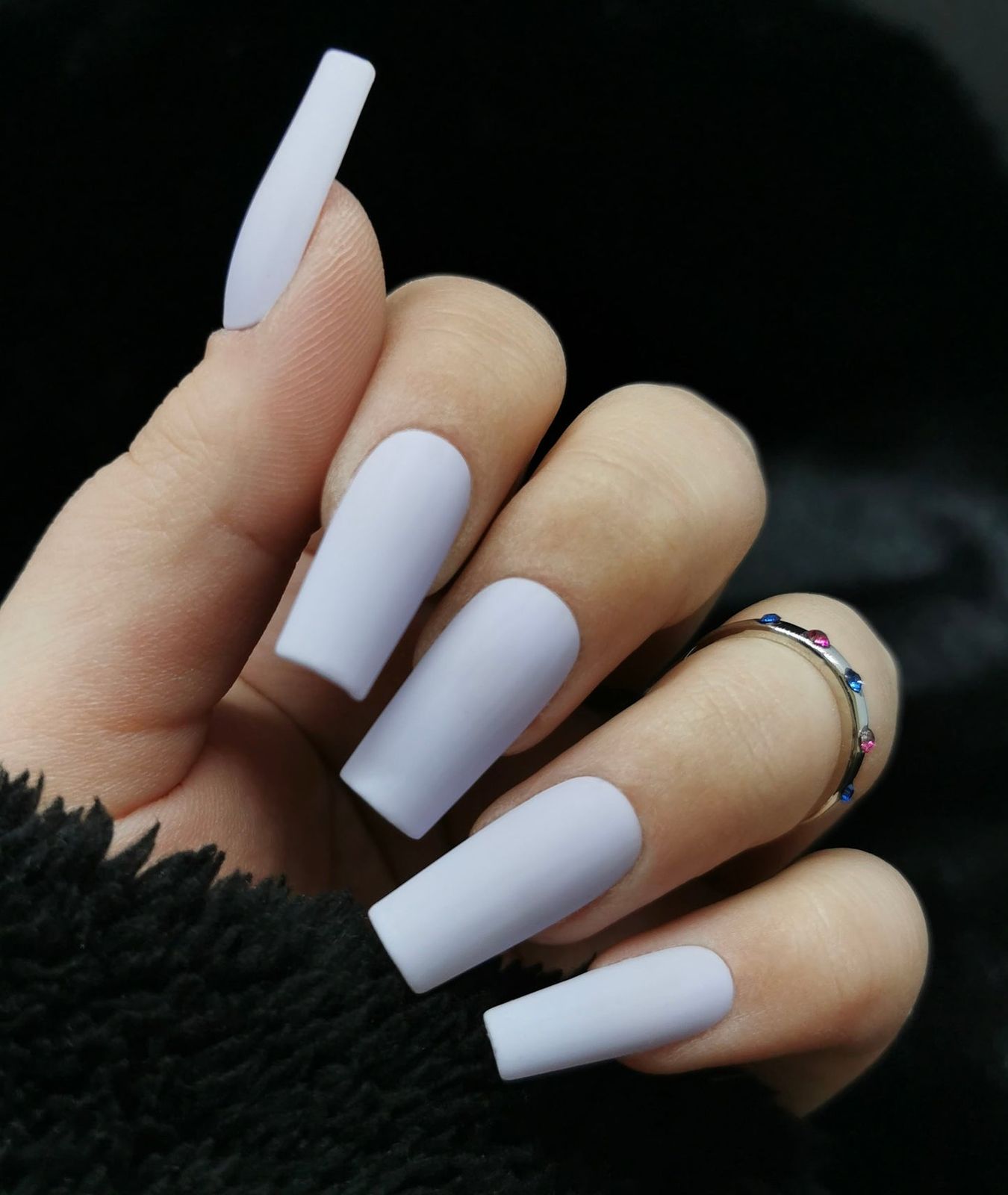 Matte Visual Idea Matte Visual Idea β Winter Lavender Nails