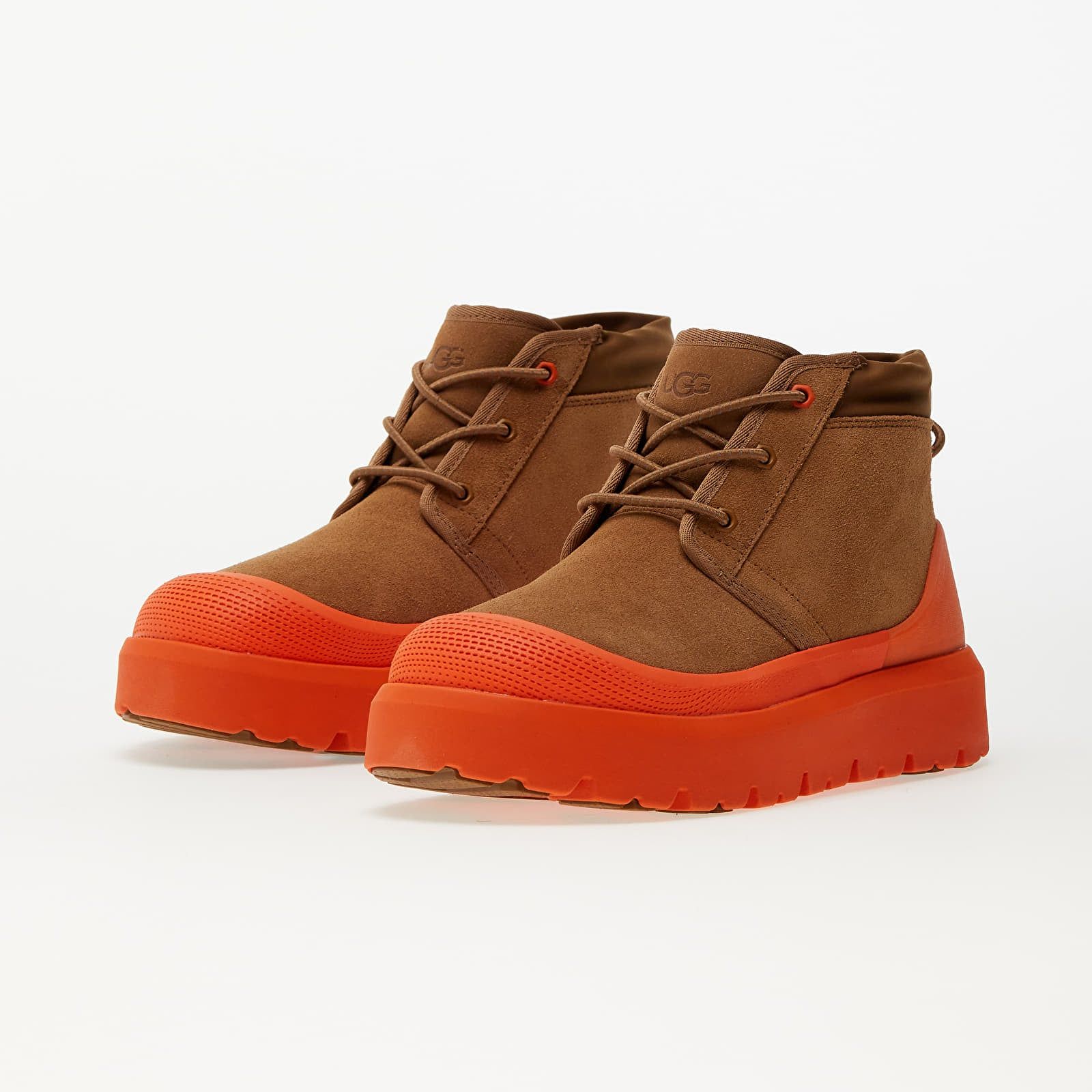 Brown Lace-Up Boots with Orange Platform Sole — Ugg Boots Outfits