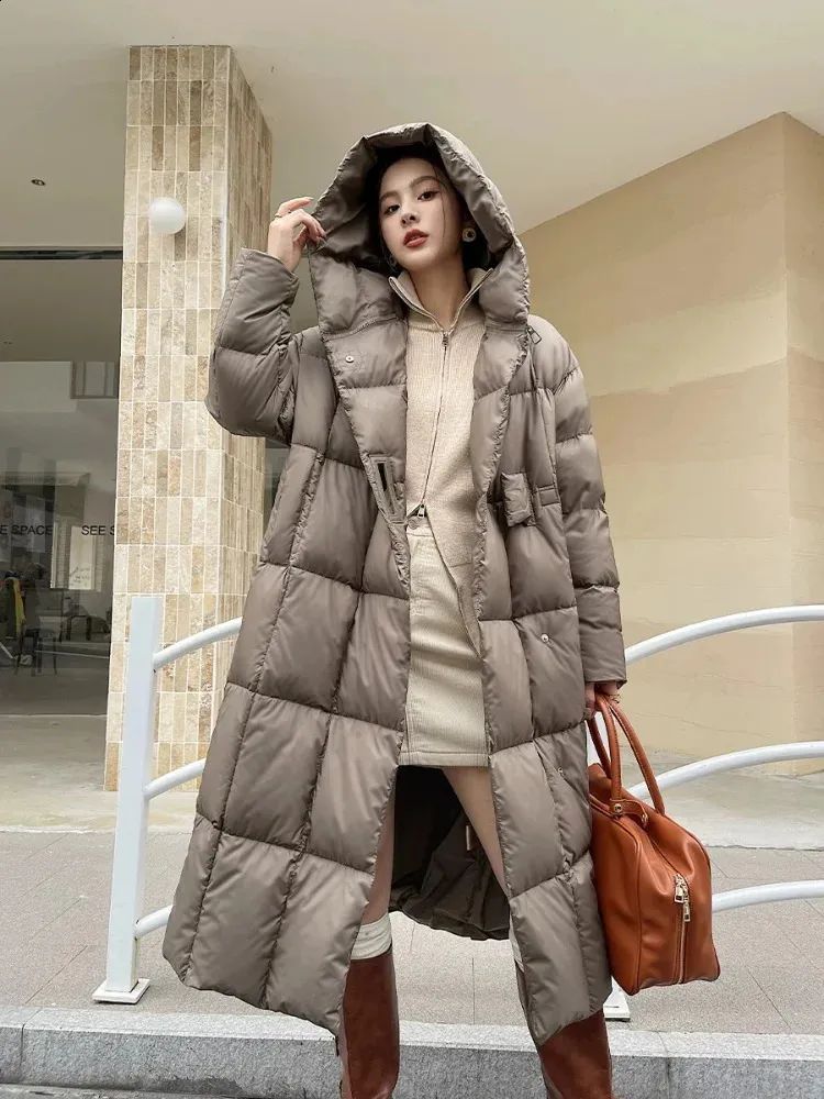 Longline Puffer Jacket Over Mini Skirt and Boots — Winter Jackets for Women
