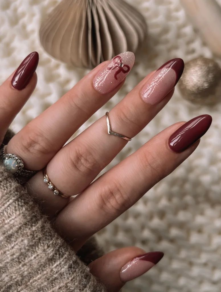 Visible Visual Idea Visible Visual Idea β Winter Bow Nails