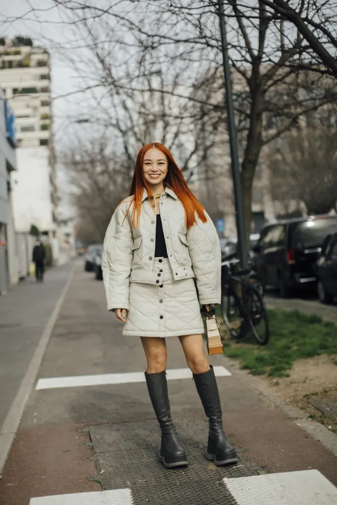 City Chic: Dark Grey Boots with Quilted Set City Chic: Dark Grey Boots with Quilted Set โ Riding Boots Outfits