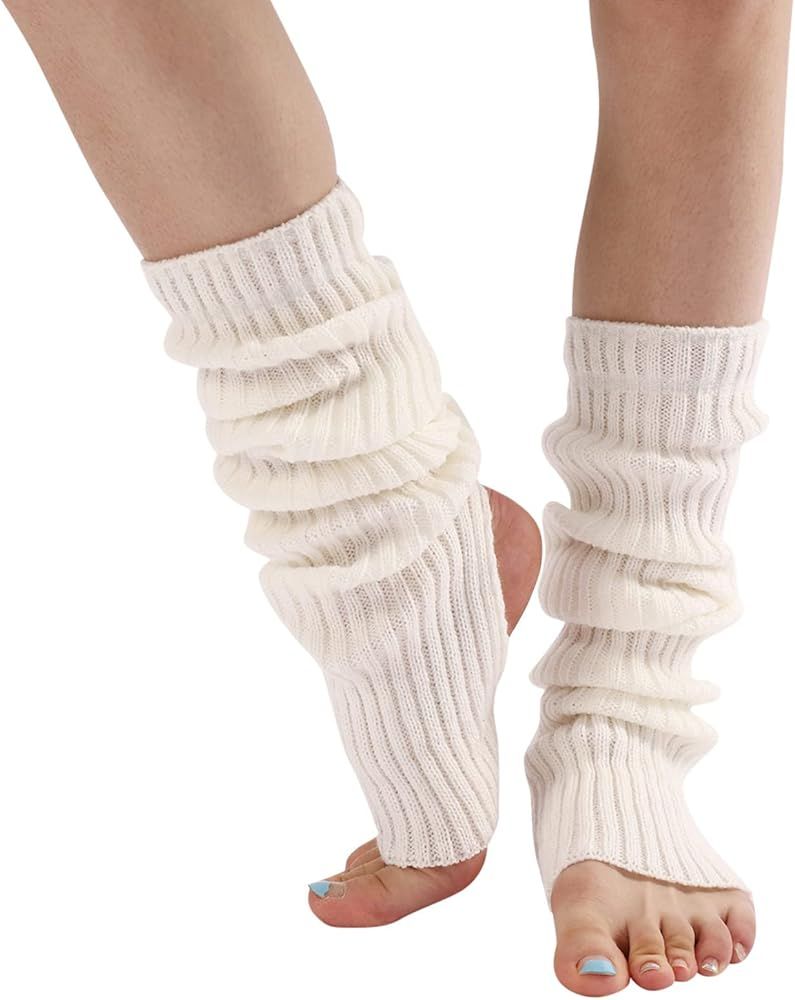 Cream Ribbed Knit Leg Warmers for Textured Volume — Leg Warmers Outfits