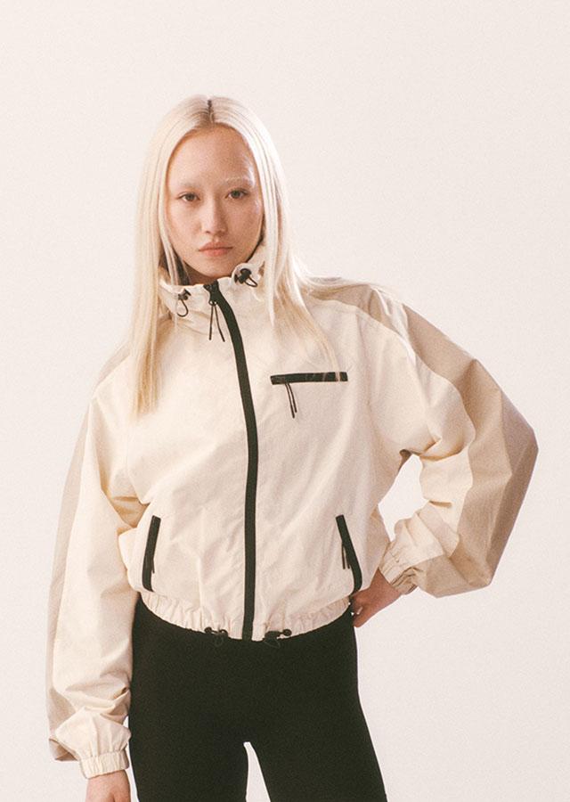 Colorblock Track Jacket Athleisure with Black Leggings Colorblock Track Jacket Athleisure with Black Leggings β Winter Athleisure Outfits
