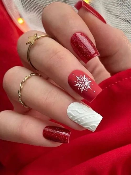 Long Almond Peach Marble Snowflakes Long Almond Peach Marble Snowflakes β Winter Nail Art