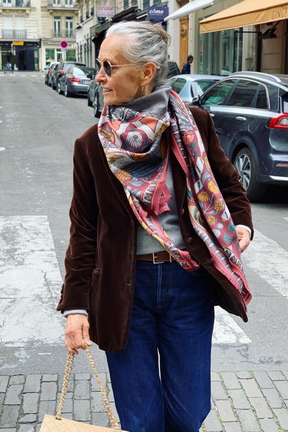 Velvet Blazer Adds Polish to Jeans and Knit Velvet Blazer Adds Polish to Jeans and Knit β Winter Outfits for Women Over 60