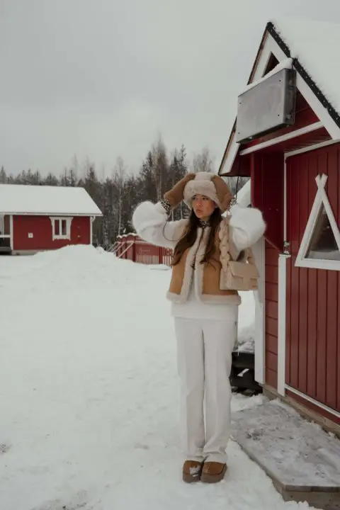 White Knit and Puffer Vest Ensemble White Knit and Puffer Vest Ensemble β Warm Winter Outfits