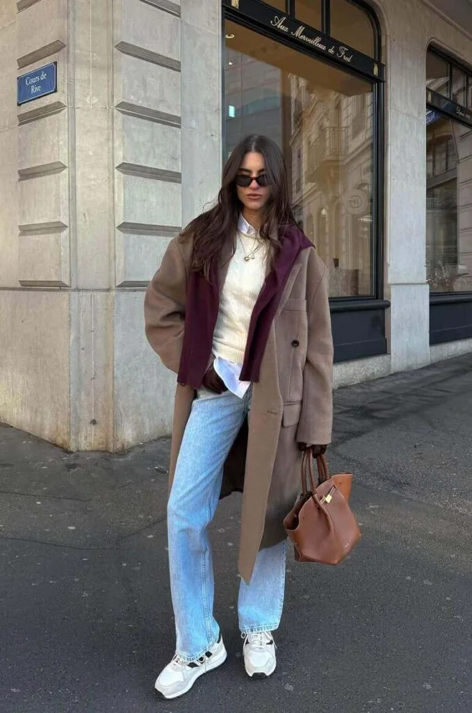 Cozy Knitwear and Wool Coat for a Relaxed Brunch Vibe — Winter Brunch Outfits