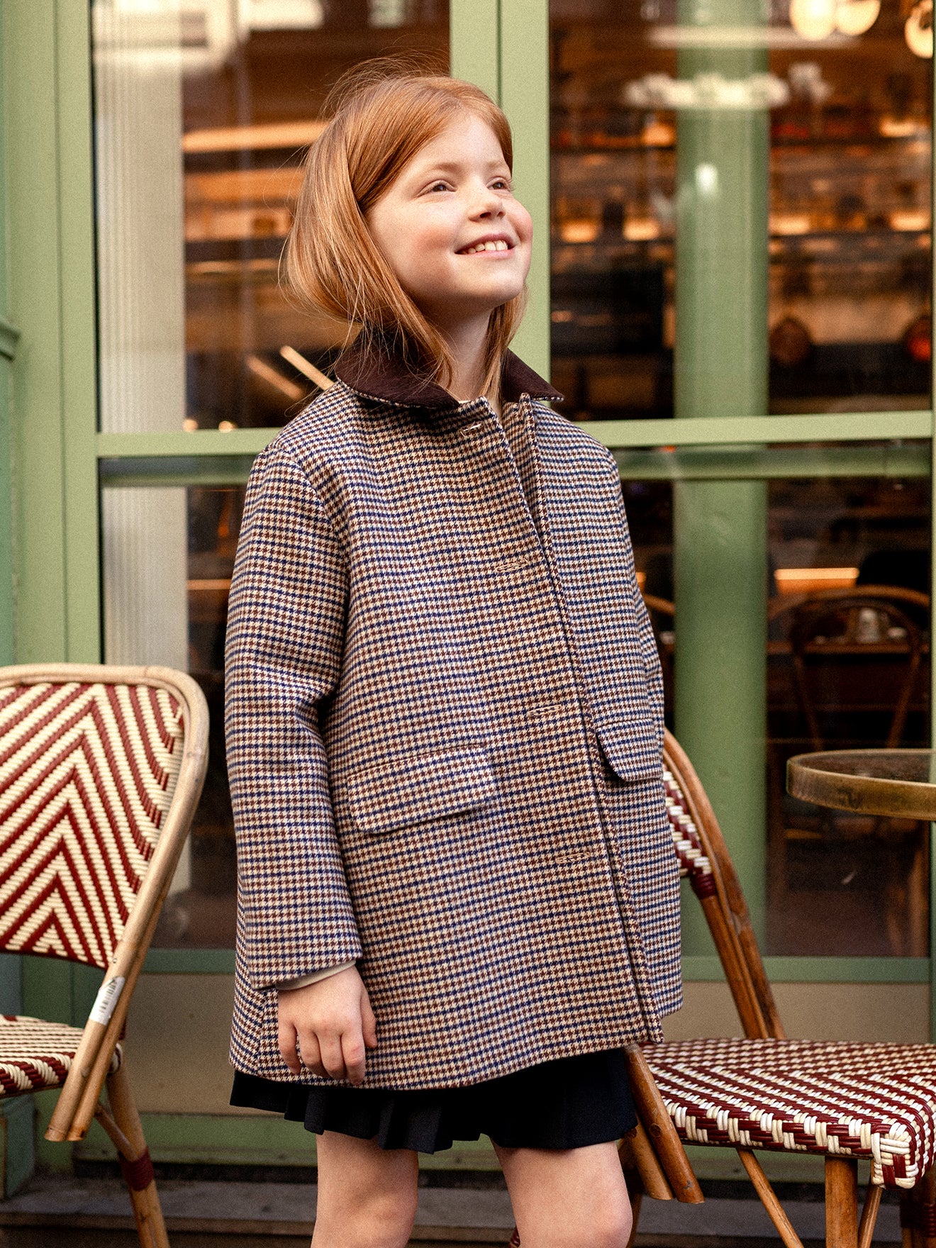 Houndstooth Tweed Jacket for a Chic Winter Look Houndstooth Tweed Jacket for a Chic Winter Look β Winter Outfits for Kids