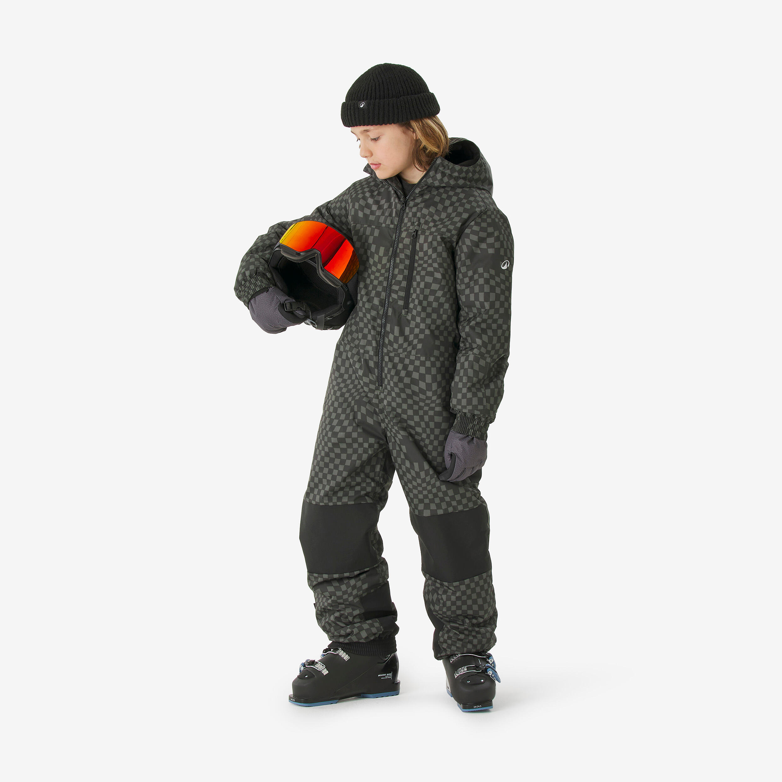 Checkered Ski Suit for Winter Sports Enthusiasts Checkered Ski Suit for Winter Sports Enthusiasts β Winter Outfits for Kids