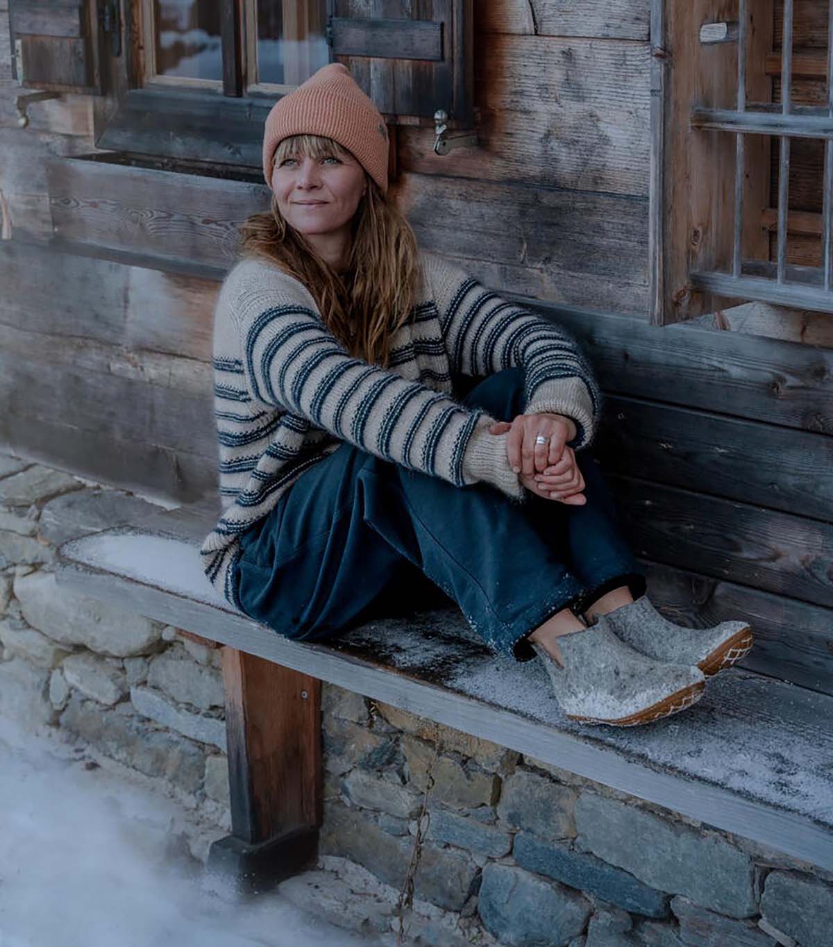 Striped Knit Sweater and Relaxed Trousers for Cozy Scandi Style Striped Knit Sweater and Relaxed Trousers for Cozy Scandi Style β Scandinavian Winter Outfits