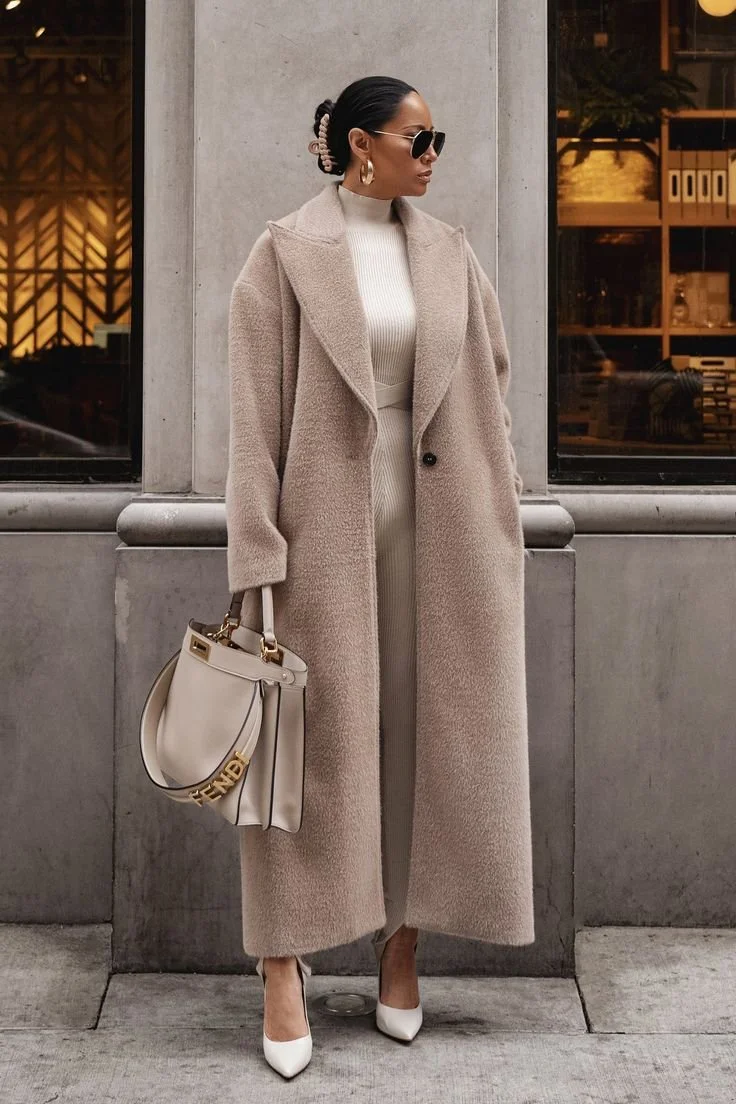 Elegant Cream BouclΓ© Coat and Dress Elegant Cream BouclΓ© Coat and Dress β Winter Coats for Women