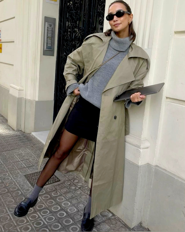 Trench Coat Layering: Smart Casual Transitional Style — Winter Layering Outfits