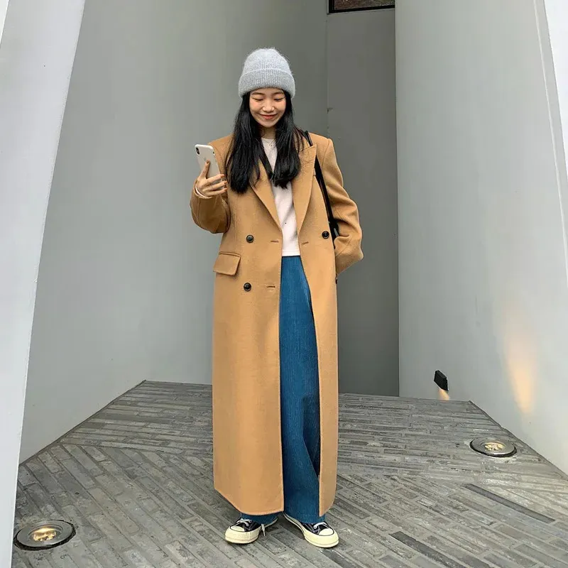 Longline Belted Camel Coat for Effortless Casual Wear Camel Coat Outfits
