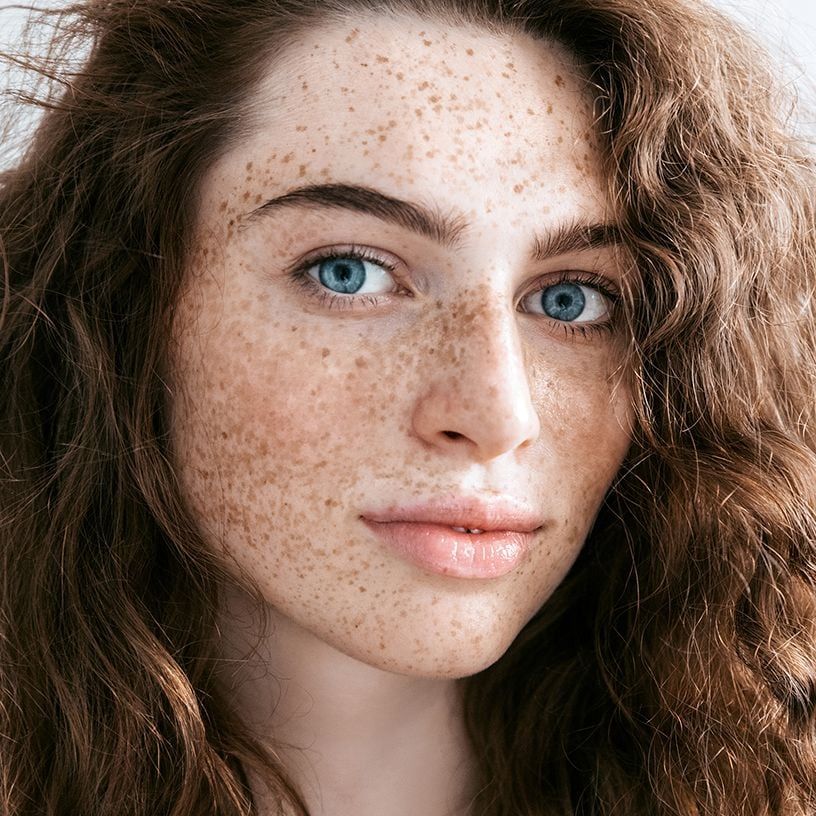 Dark Brown With Auburn Undertones — Winter Hair Colors for Blue Eyes