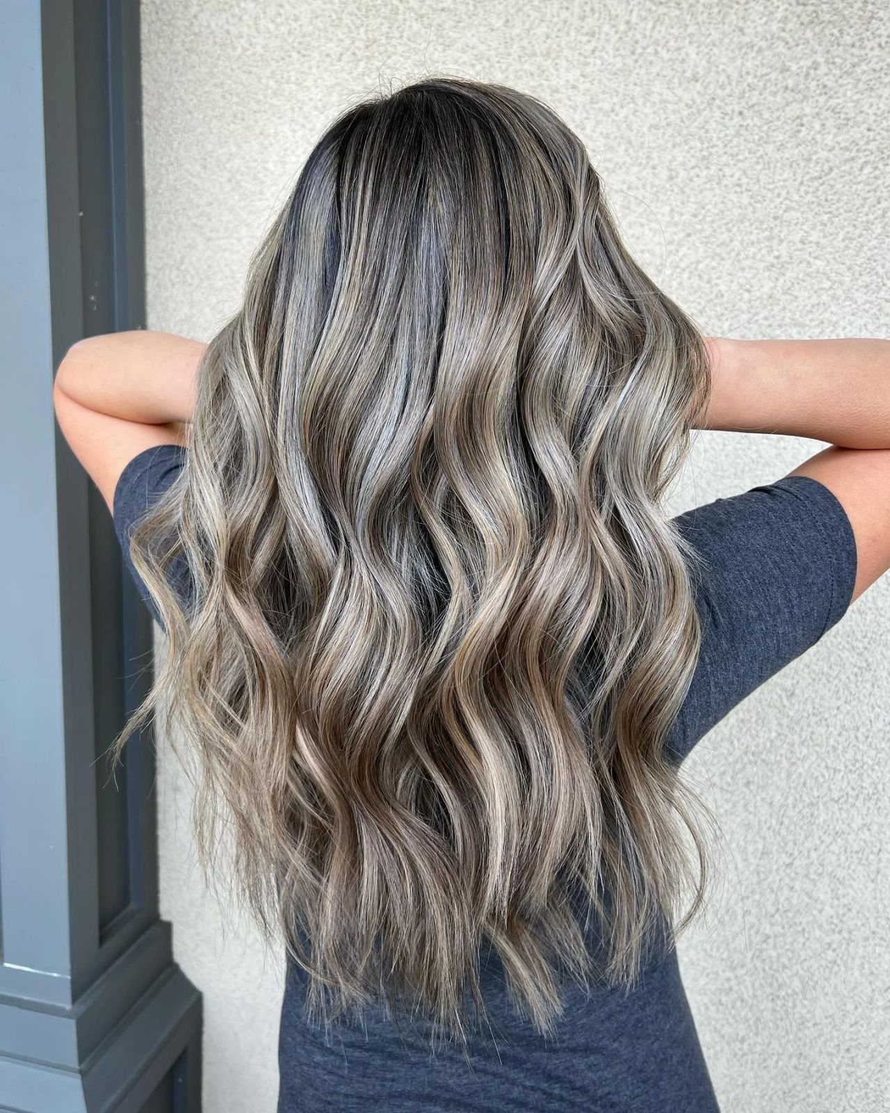 Dark Brown With Ash Blonde Melt Dark Brown With Ash Blonde Melt β Long Winter Haircuts