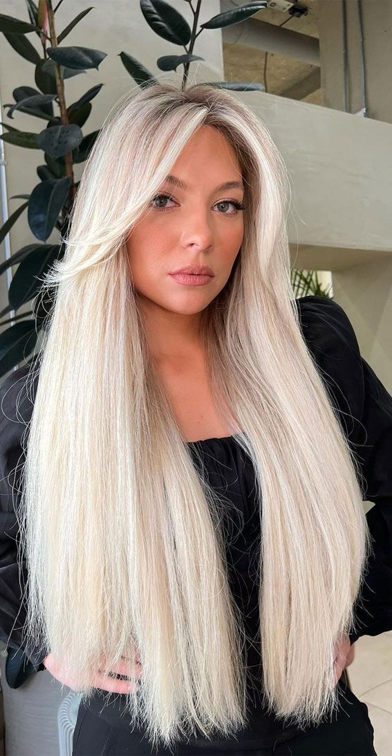 Platinum Blonde Visual Idea Platinum Blonde Visual Idea β Long Winter Haircuts