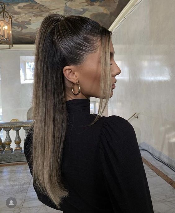High Sleek Ponytail With Face Framing High Sleek Ponytail With Face Framing β Winter Hairstyles for Work