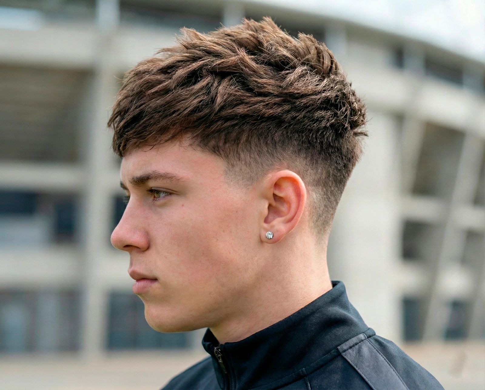 Textured Crop with Short Fringe Textured Crop with Short Fringe β Winter Hairstyles for Men