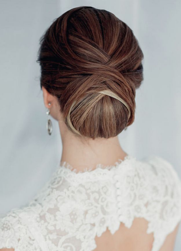 Dark Brown Twisted Updo with Subtle Highlights Dark Brown Twisted Updo with Subtle Highlights β Winter Updos