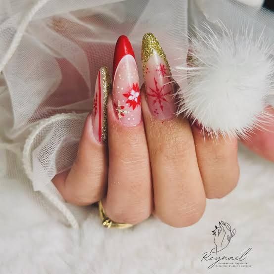 Visual Idea — Christmas Stiletto Nails 2026