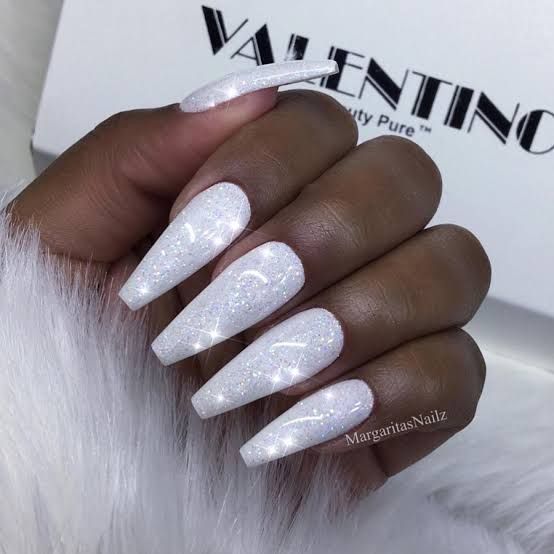Glitter Density Visual Idea — Christmas Nails for Dark Skin 2026