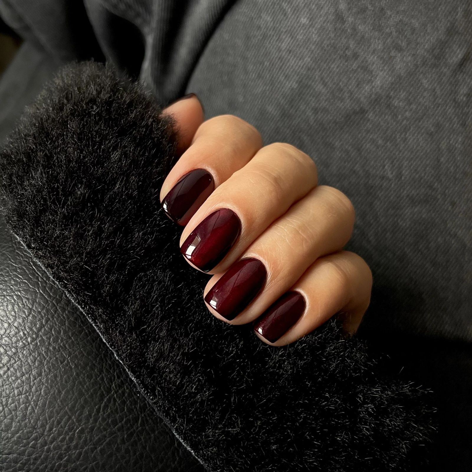 High-Gloss Reflective Finish Visual Idea — Christmas Nails for Dark Skin 2026
