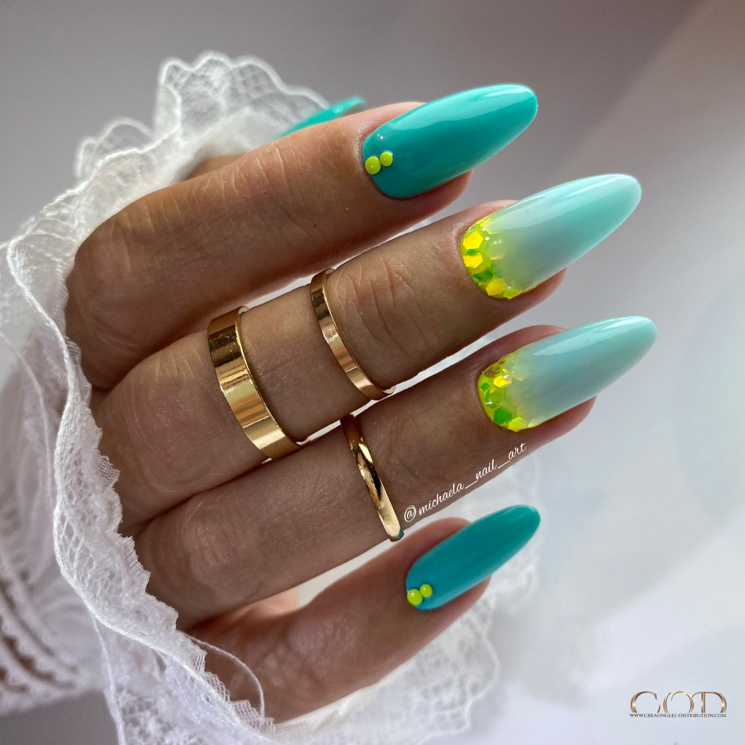 Glossy With Glitter Accents Visual Idea — Holiday Nail Colors 2026