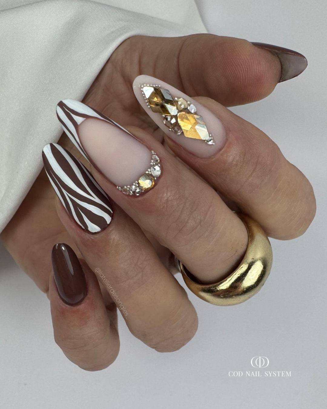 Bold Zebra Print Rhinestone Coffin Nails Bold Zebra Print Rhinestone Coffin Nails β New Years Nail Designs 2027