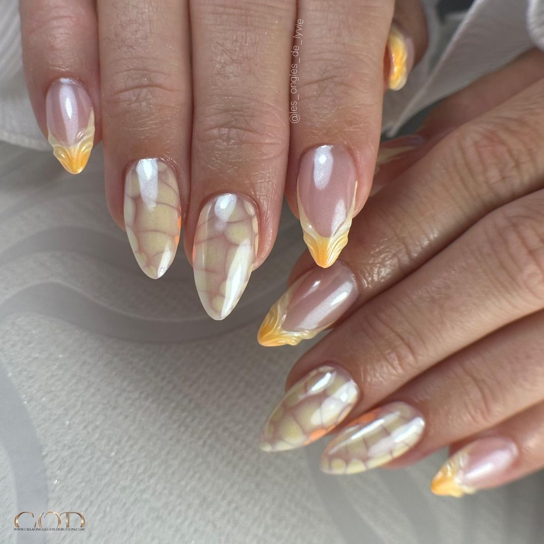 3D French Tips with Abstract Pattern 3D French Tips with Abstract Pattern β Classy New Years Nails 2027