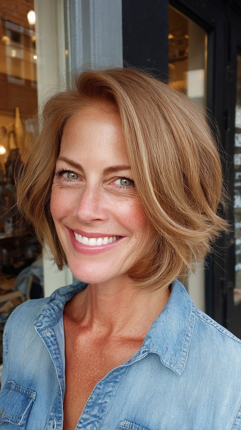 Honey Blonde Bob with Voluminous Layers — Winter Bob Haircuts