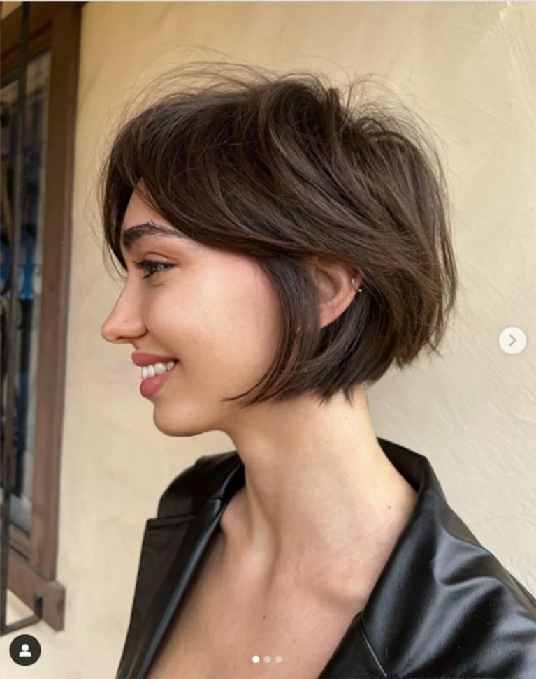 Visual Idea — The Hair Is Thick And Straight — Winter Bob Haircuts