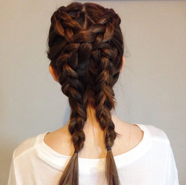 Two Bold Dutch Braids — Winter Braided Hairstyles