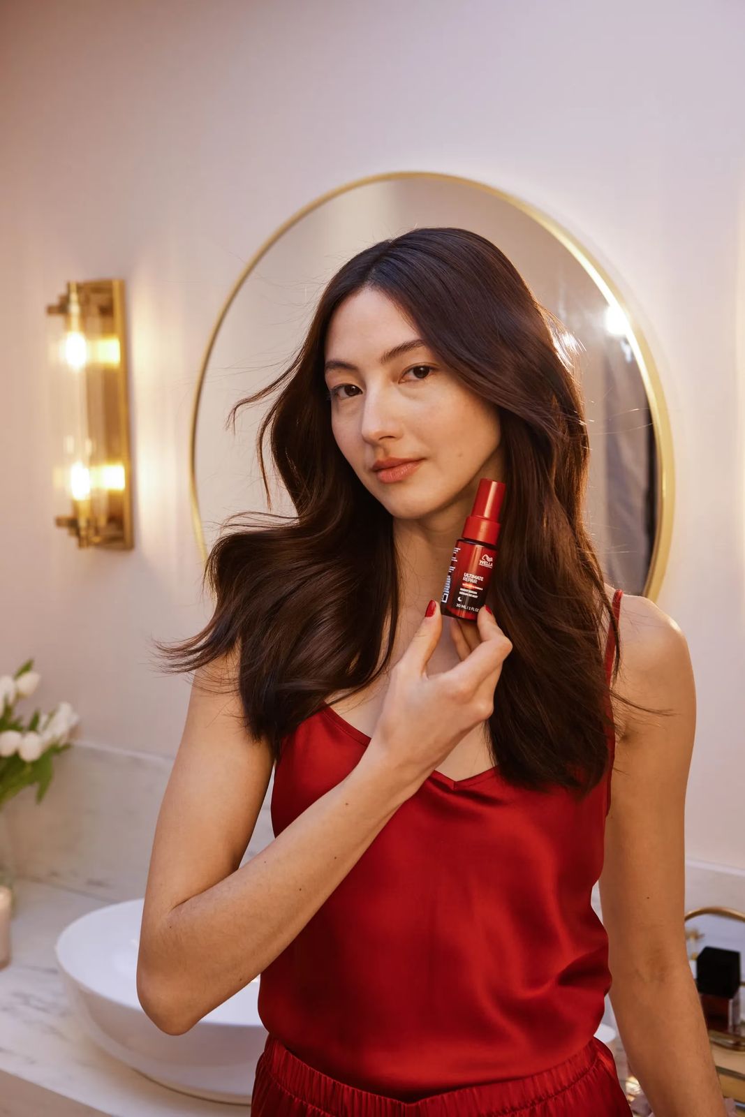 Glossy Dark Brown Voluminous Waves — Winter Hairstyles for Long Hair
