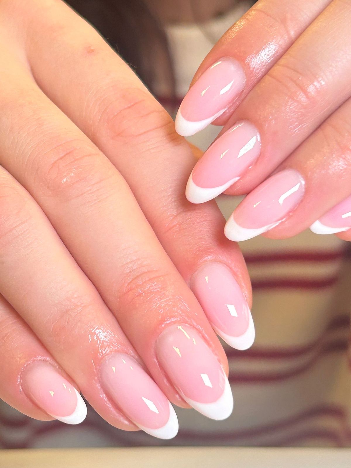 Classic Sheer Pink French Tips Classic Sheer Pink French Tips β Winter Nails for School