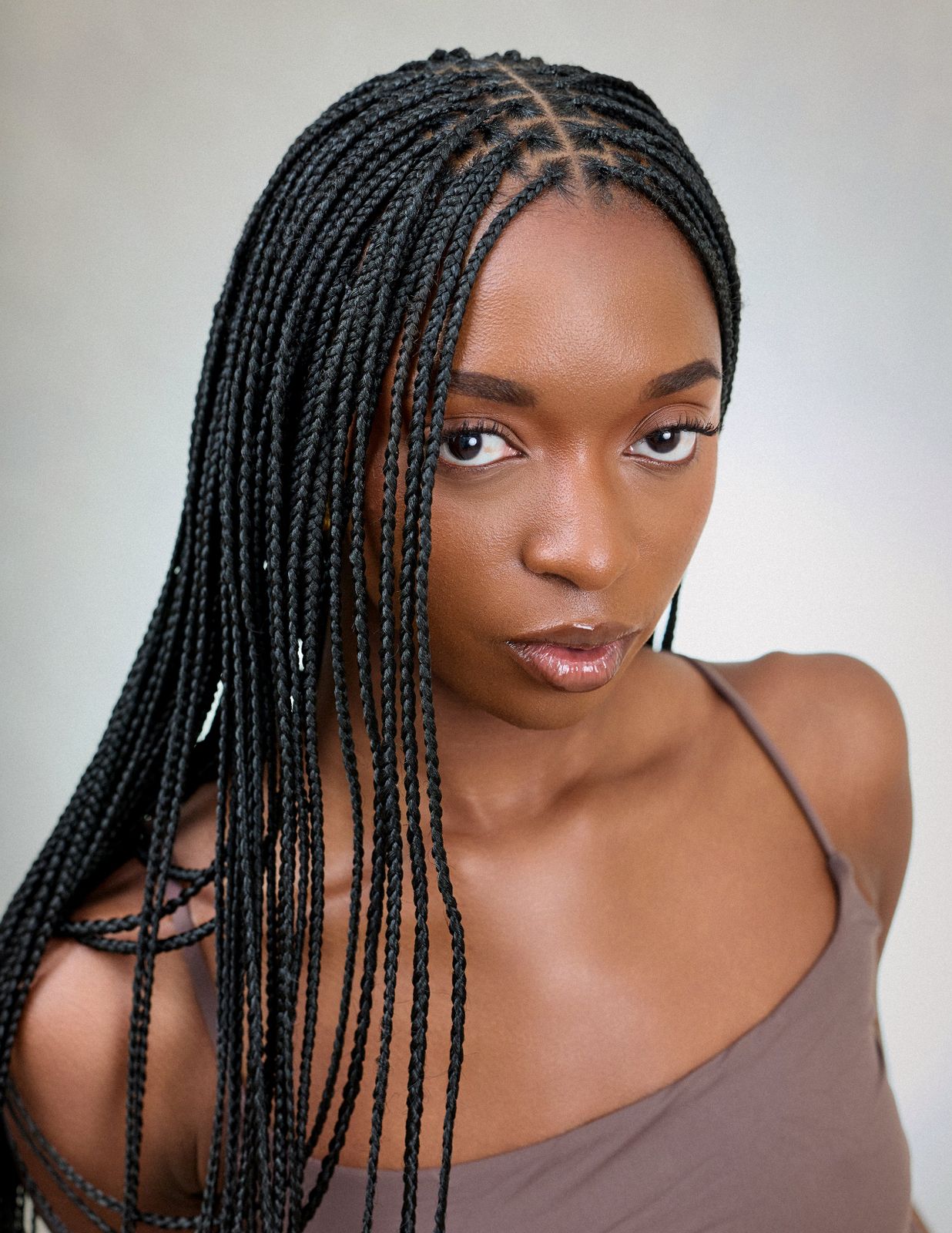 Black Mid-Back Fine Knotless Braids Black Mid-Back Fine Knotless Braids β Winter Knotless Braids