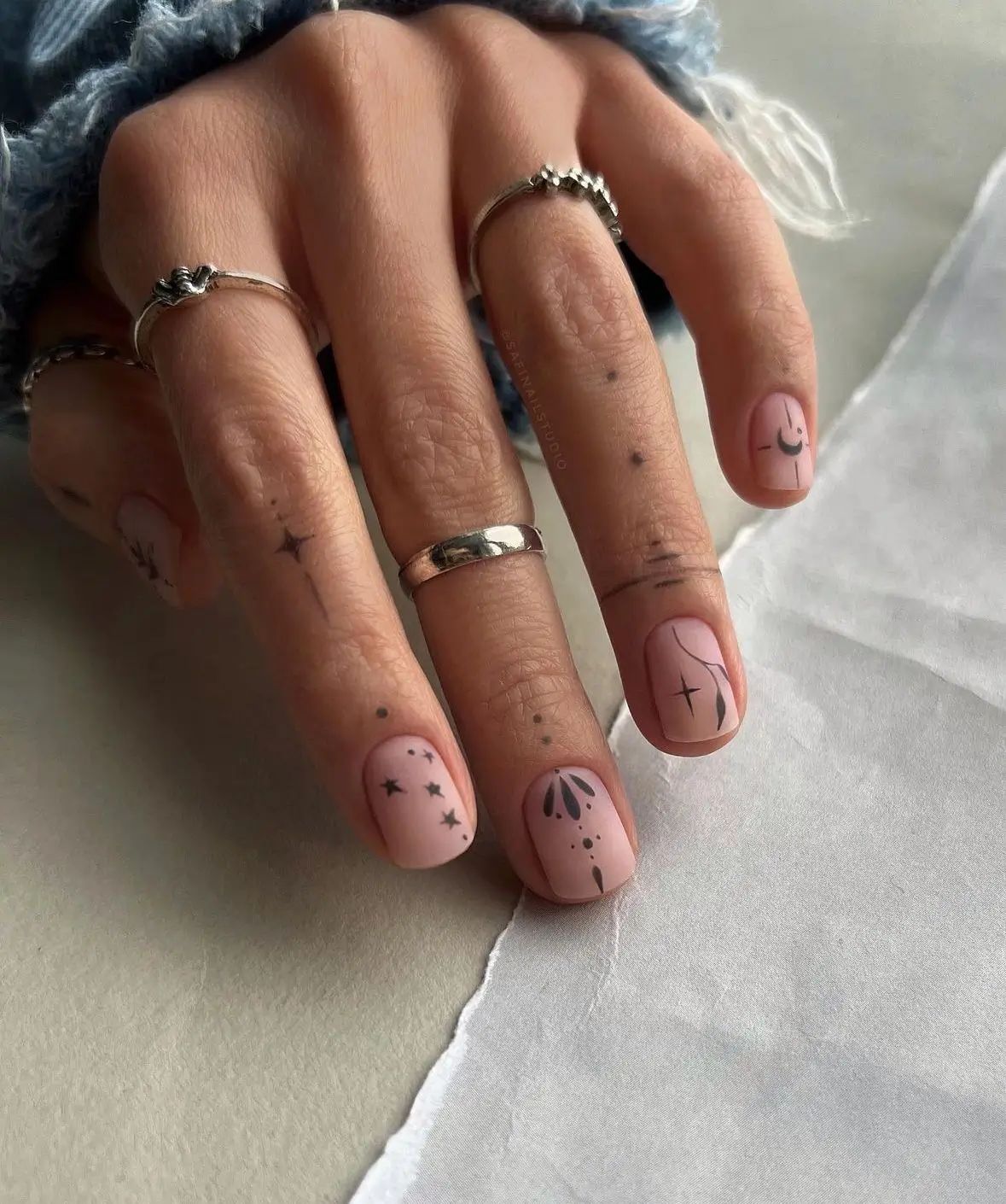 Pale Pink Celestial Matte Square Nails Pale Pink Celestial Matte Square Nails β Classy Short Winter Nails