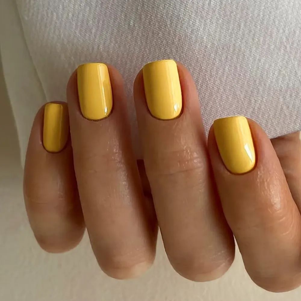 Solid Color Visual Idea Solid Color Visual Idea β New Years Square Nails 2027
