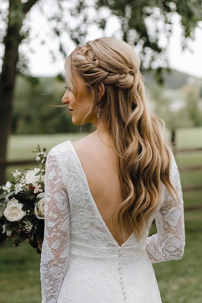 Light Blonde Visual Idea — Winter Half Up Half Down Hairstyles