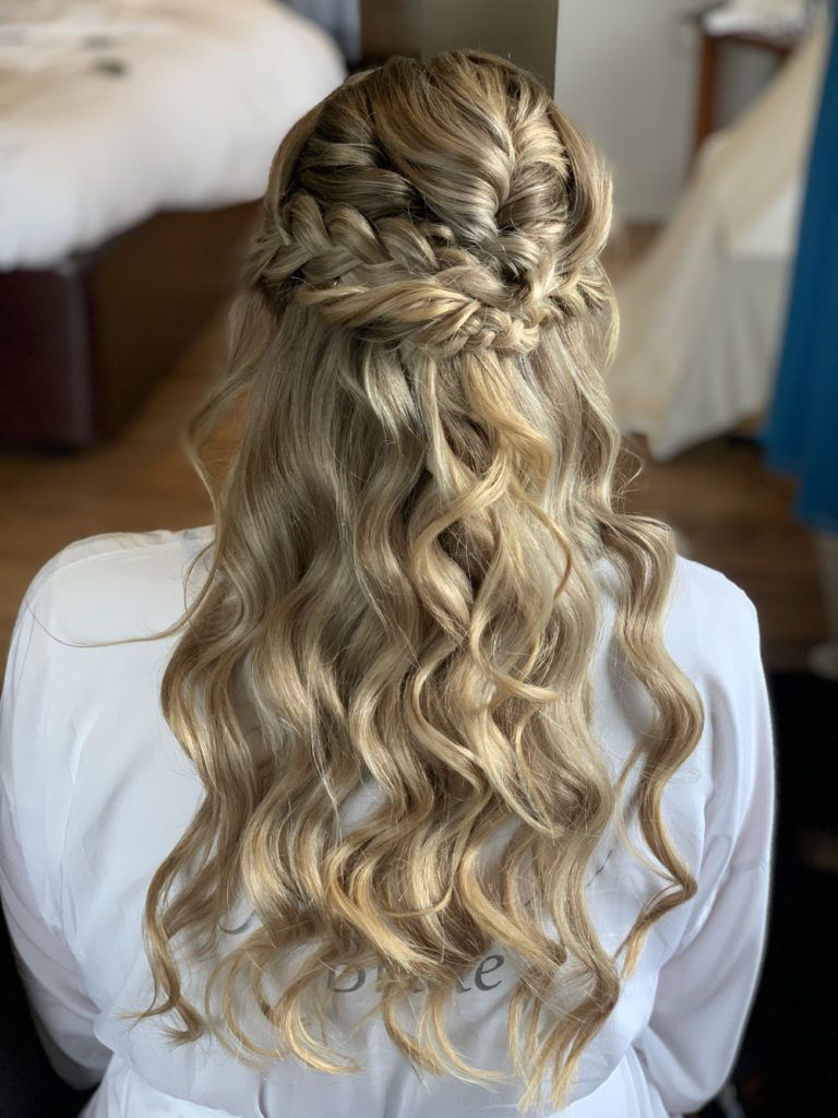 Honey Blonde With Balayage Visual Idea — Winter Half Up Half Down Hairstyles