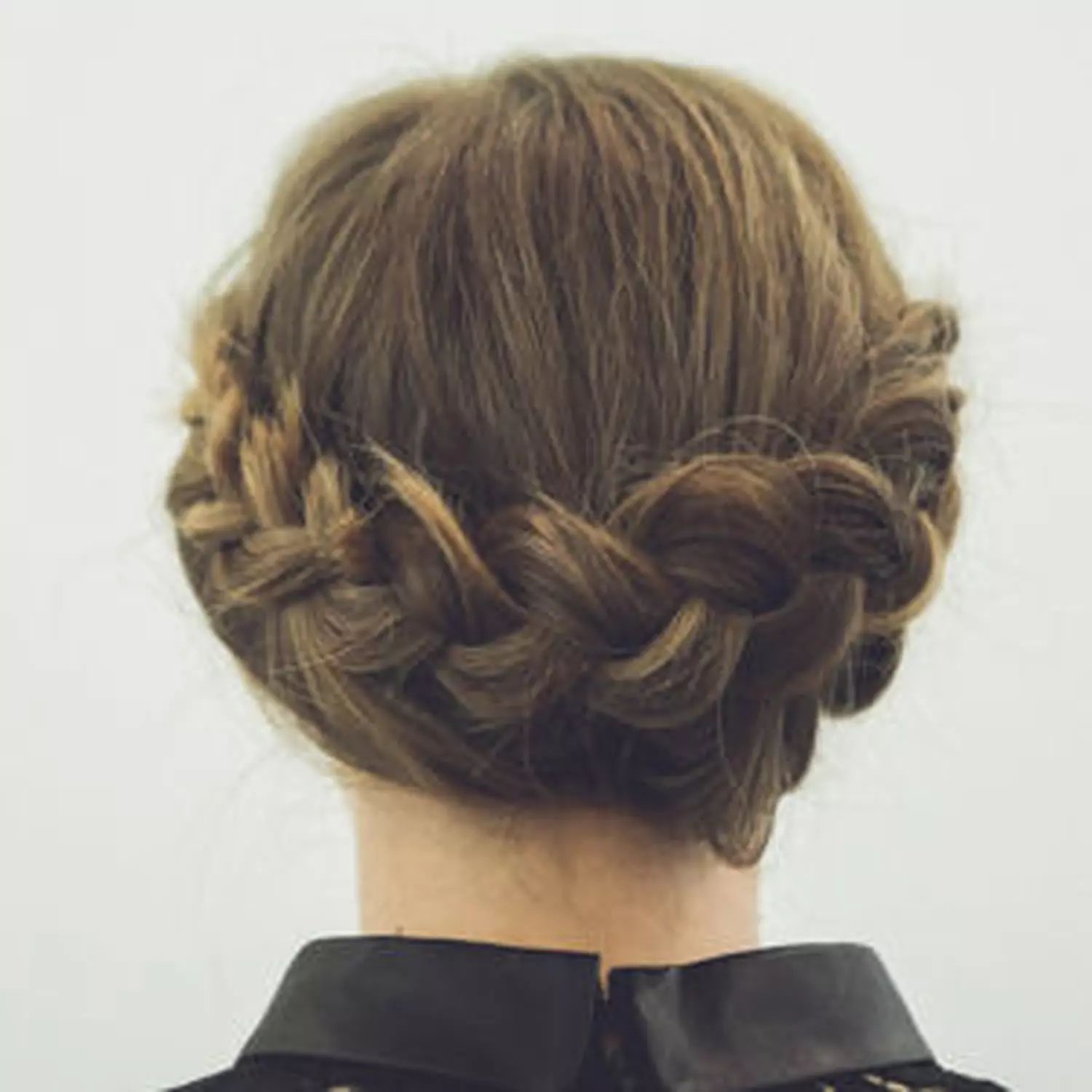 Brown Braided Crown Bun Brown Braided Crown Bun β Winter Bun Hairstyles