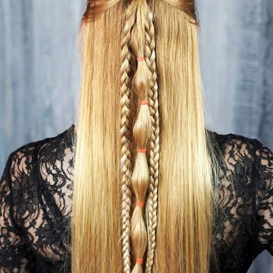 Braids Half Up Visual Idea — Winter Half Up Half Down Hairstyles