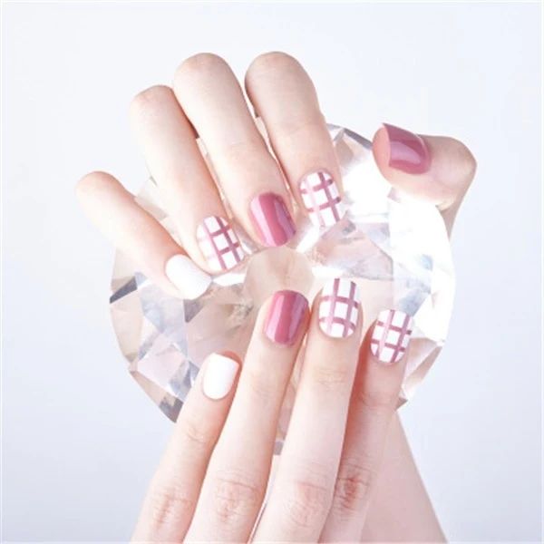 Wine Red and Nude with Gold Foil — New Years Press On Nails 2027