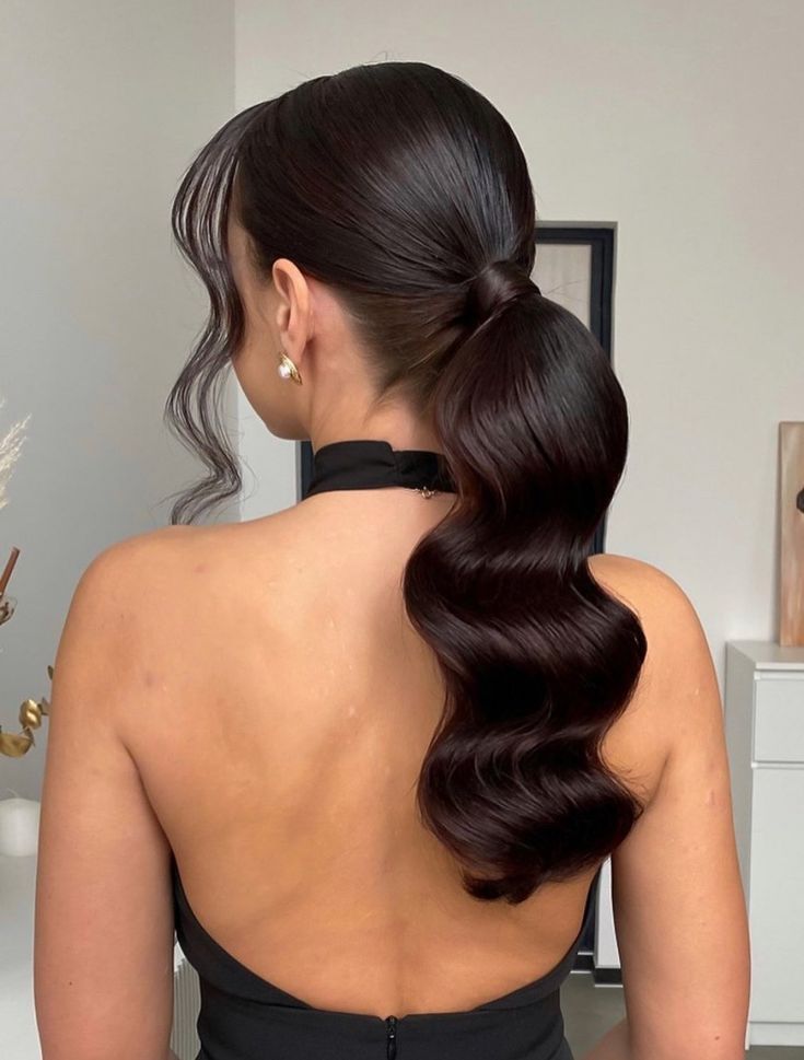 Ponytail Visual Idea Ponytail Visual Idea β Winter Wedding Guest Hairstyles