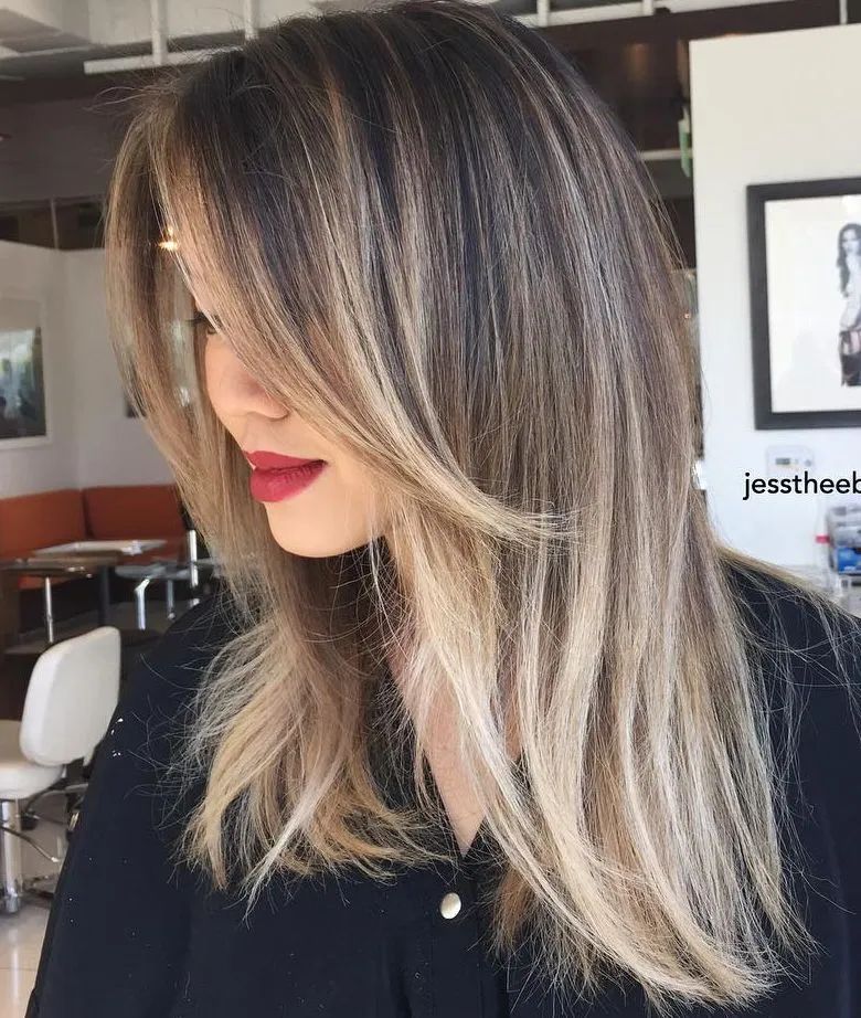 Collarbone Layers With Face-Framing Pieces — Winter Hairstyles for Thick Hair