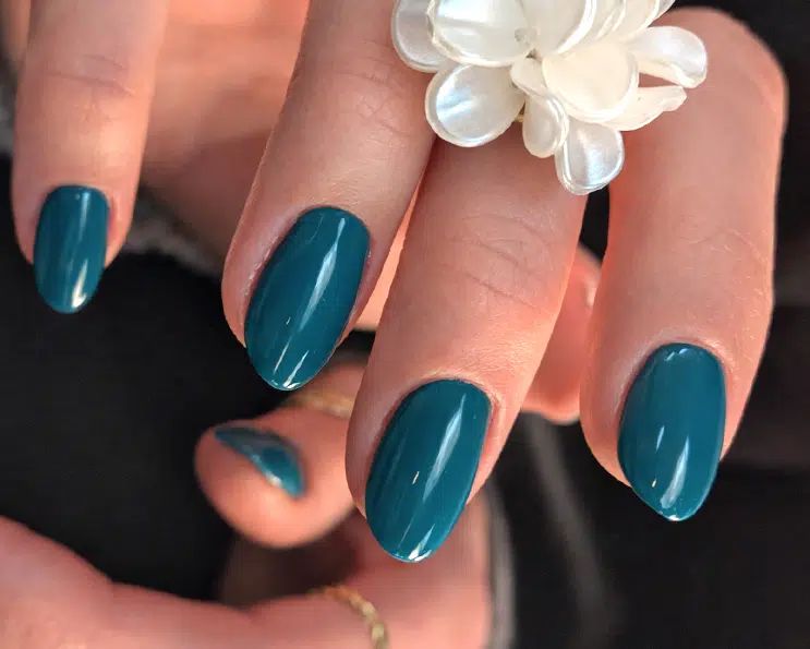 Deep Teal Visual Idea Deep Teal Visual Idea β Winter Nail Colors for Short Nails