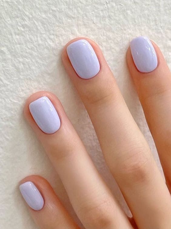 Soft Pastel Lavender Short Squares Soft Pastel Lavender Short Squares β Winter Lavender Nails