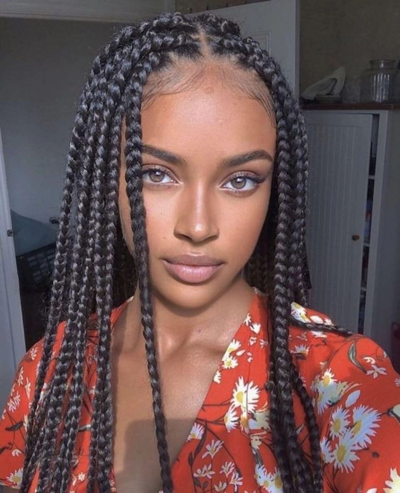 Shoulder Length Side Part Box Braids Shoulder Length Side Part Box Braids β Winter Braids for Black Women