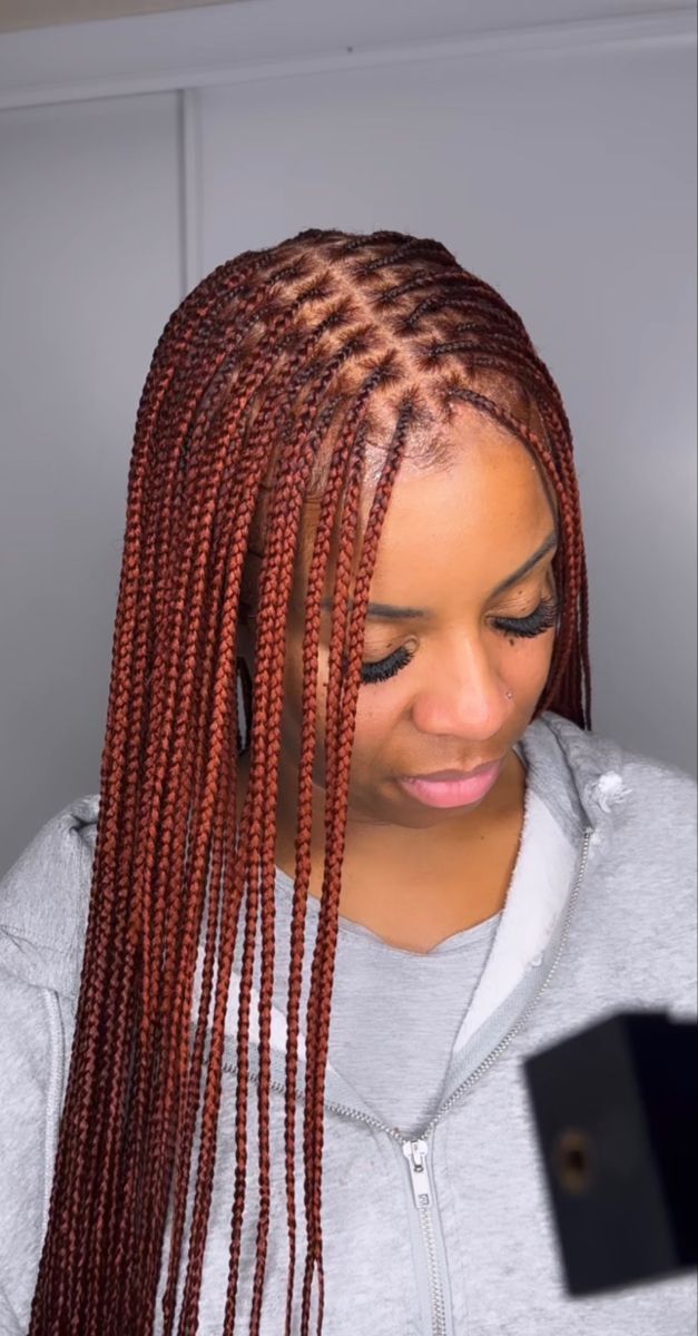 Copper Red Visual Idea Copper Red Visual Idea β Winter Braids for Black Women